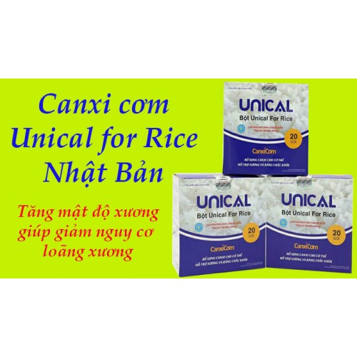 Unical for Rice Canxi cơm Nhật Bản giúp bổ sung canxi dạng ion cho mọi lứa tuổi 